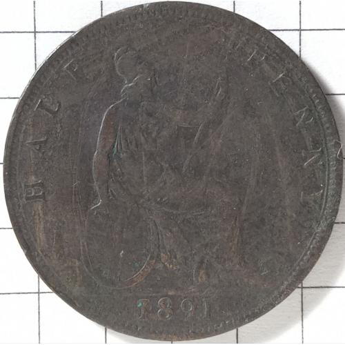 Фартінг 1891 рік Велика Британія