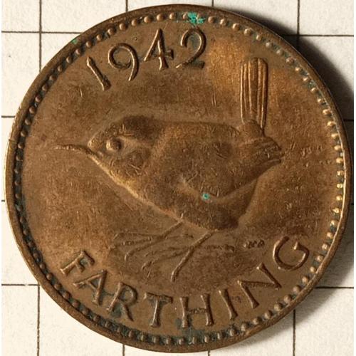 Фартинг 1942 рік Велика Британія