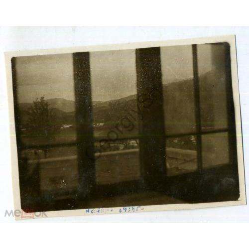 Абхазия панорама ст. Квезани из окна дома ноябрь 1938 8х11 см  