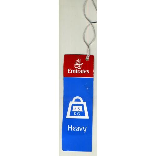 Багажная бирка авиакомпании Emirates Heavy 5х16 см