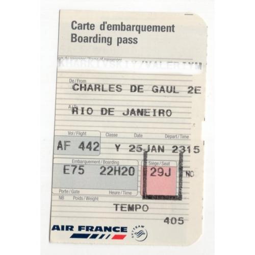 билет на самолет Париж аэропорт Шарль де Голь - Рио-де-Жанейро авиакомпания Air France