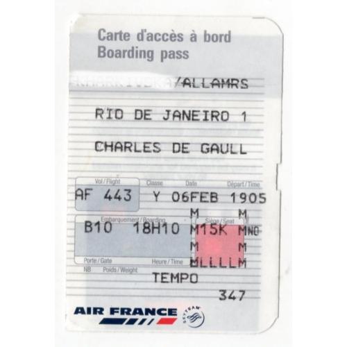 билет на самолет Рио-де-Жанейро - Париж аэропорт Шарль де Голь авиакомпания Air France