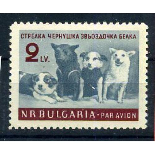НРБ Болгария собаки Белка Стрелка... космос 1961 MNH  