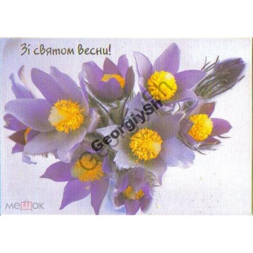 Бородин С праздником весны 2001 ДМПК марка оригинальная Украина  