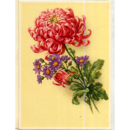 Цветы 2057 открытка ГДР чистая