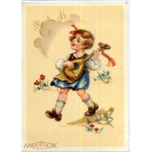 Девочка с мандолиной КН4 Германия  / дети , музыкальные инструменты