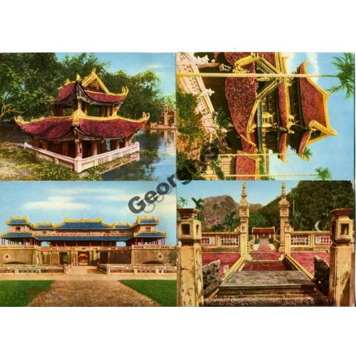 Древняя Вьетнамская архитектура набор 5 открыток  