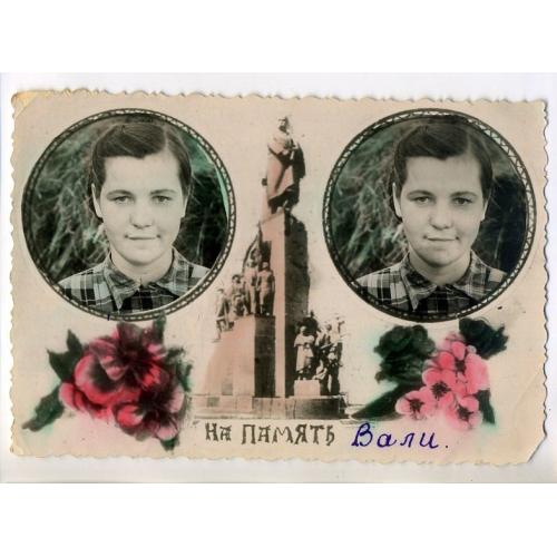 фото-кич На память Вали о Харькове / памятник Шевченко 8,5х12,7 см