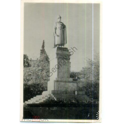 Грузинская ССР Тбилиси Памятник Шота Руставели фото Игнатович 03.04.1948 в7-3  