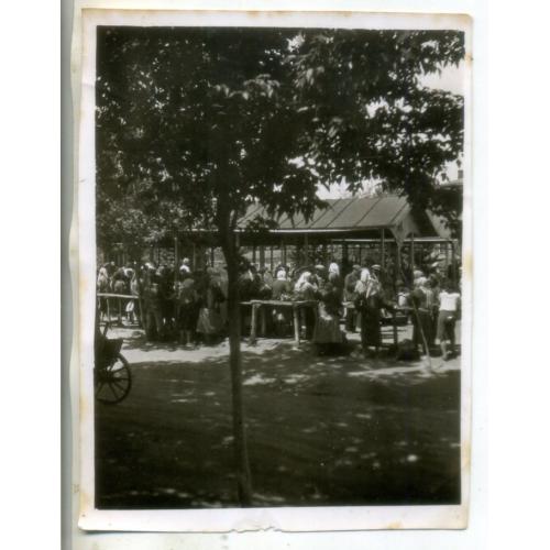 Харьков Базар улица Свердлова 1946 год 8,3х11  см 