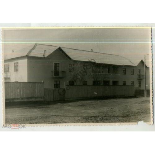 Харьков общежитие Чулочной фабрики 1954 год 9,3х14,3 см  