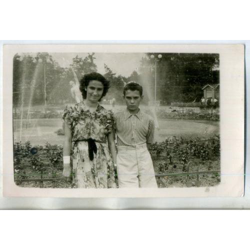 Харьков парк Горького памятник фонтан на гланой аллее 9х14 см  