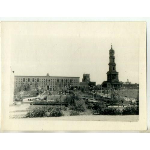 Харьков спуск Халтурина общий вид, Успенский собор, Горисполком 9х12 см