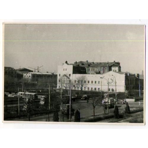 Харьков спуск Халтурина, перекресток с улицей Клочковской, городской транспорт 7,5х11 см  