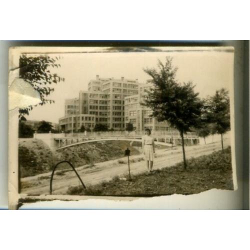 Харьков спуск Пассионарии Госпром , старый мостик к зоопарку 6х9 см