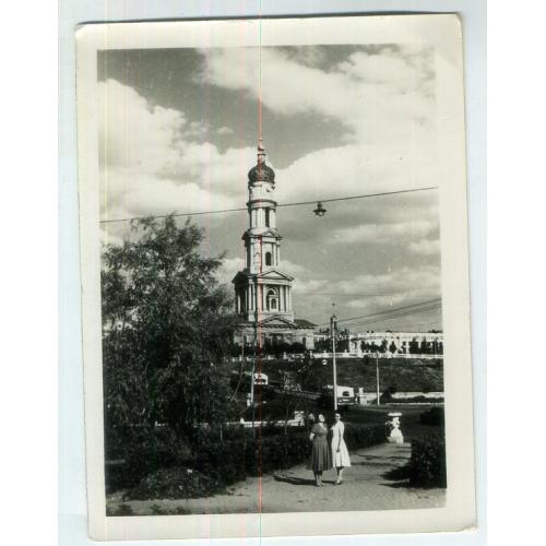 Харьков Вид с Клочковской на Успенский собор 9х12 см  