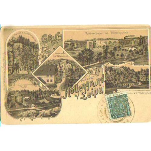 Хеслинген Германия Грюсс  Gruss aus dem Hollengrund b./ Leipa  