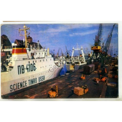 Калининград В Морском рыбном порту 1975 Планета  / флот корабли