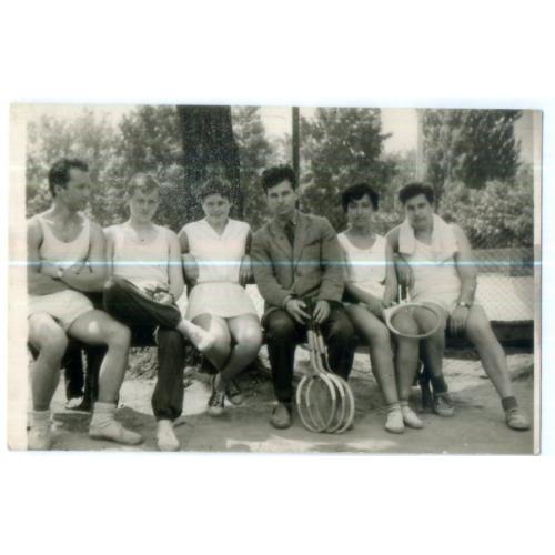 Киев МВД УССР сборная команда по большому теннису 1965 год 9х13,8 см 