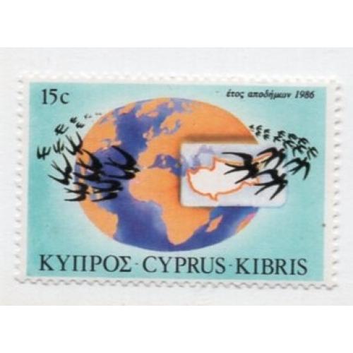 Кипр Ласточки / стрижи / 1986 MNH 