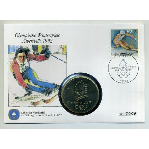 КПД с медалью Германия Олимпиада Альбервиль 06.02.1992 слалом
