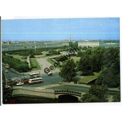 Ленинград Марсово поле 22.08.1986 ДМПК трамвай в2  