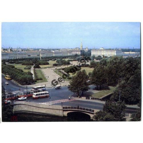 Ленинград Марсово поле 22.08.1986 ДМПК трамвай  