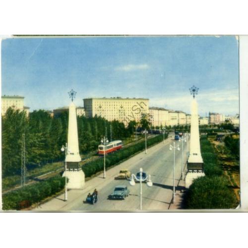 Ленинград Въезд в город со стороны Автово 1964 в7-1 чистая  / знак границы города