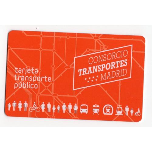 Мадрид Испания Единый Билет на городской транспорт - Метро Автобус трамвай 2022 / пластиковый