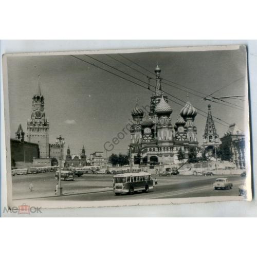 Москва Красная площадь храм Василия Блаженного 9х14 см  