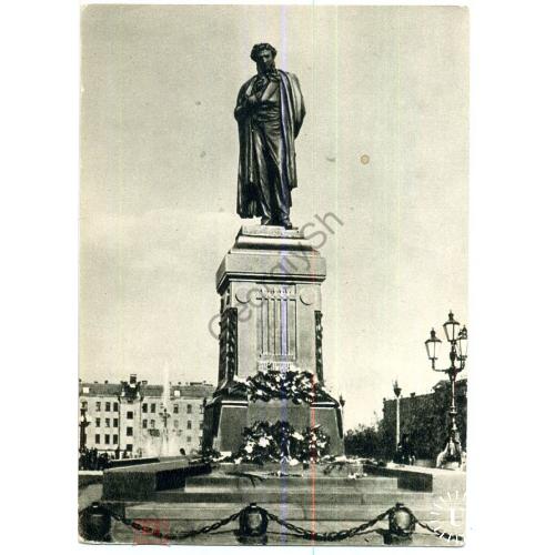   Москва Памятник А.С. Пушкину 01.03.1955 фото Шагина в9-1  ИЗОГИЗ