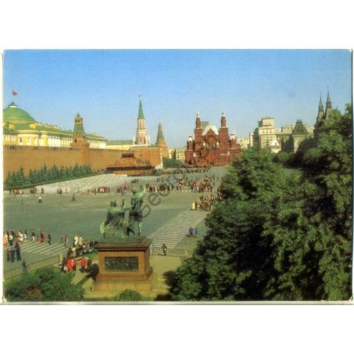 Москва Вид на Красную площадь 1987 фото Гутина в7-3 мавзолей Ленина  