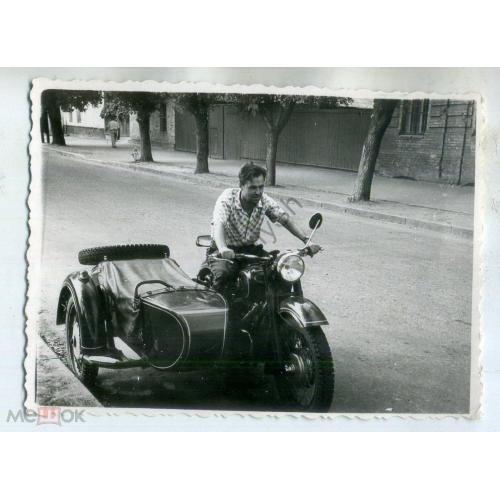 Мотоцикл СССР с коляской - по улице с ветерком 9,5х11,5 см  