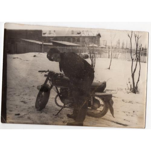 Мотоцикл зима 9х13 см  