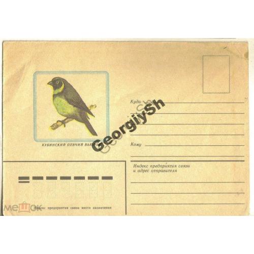 немаркированный конверт НК Кубинский певчий вьюрок 1983  