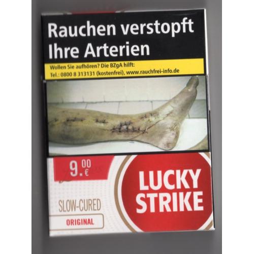 пачка из-под сигарет Lucky Strike Германия 6,5х8,5 см
