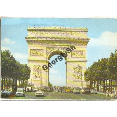 
    Париж Триумфальная арка Почта 25.03.1973 автомобил
  