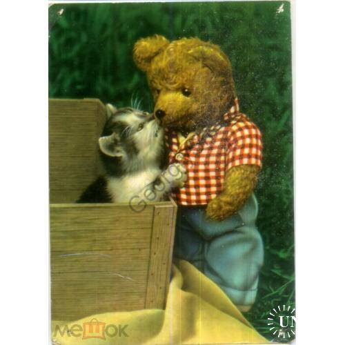
    Плюшевый мишка с котенком 8090 кукла Германия
  