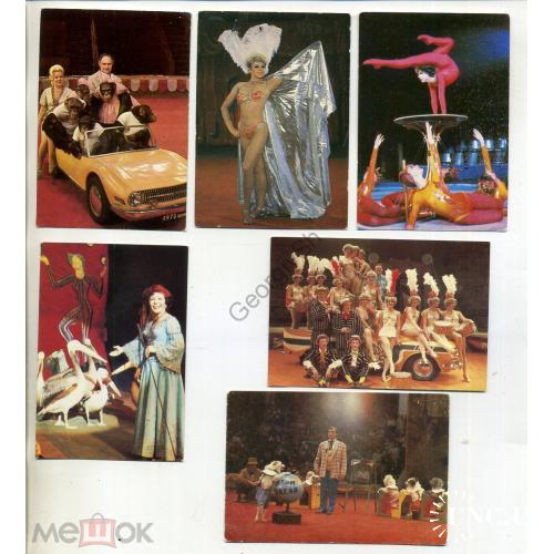 подборка 6 карманных календариков 1981-1986 Советский Цирк  