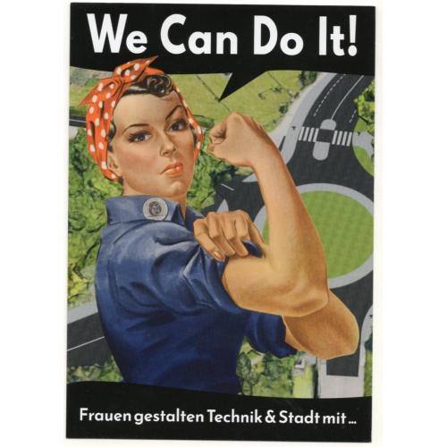 рекламная карточка Мы можем сделать это! Женщины проектируют технологии и город Германия Феллбах