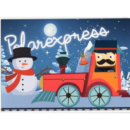 рекламная карточка Полярный экспресс - зимний поезд Германия 