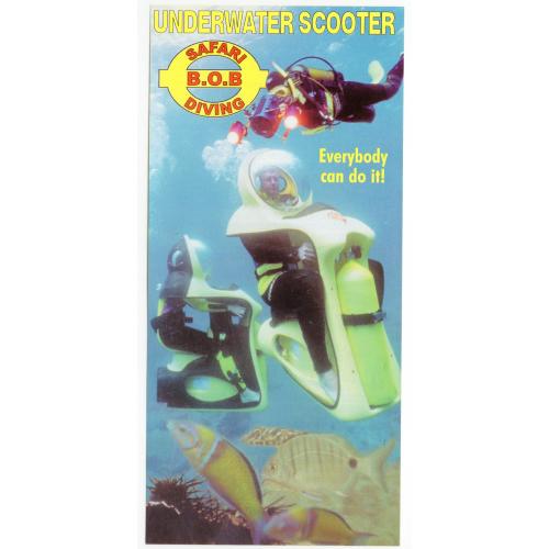 рекламная листовка Тенерифе подводный скутер, дайвинг, сафари