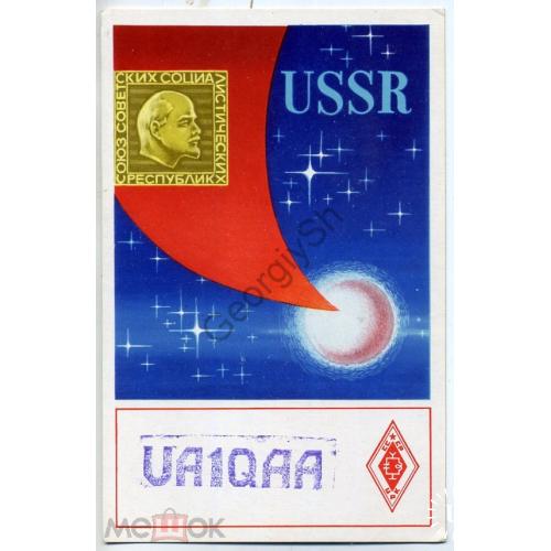 РК ( радиокарточка ) Барельеф Ленина доставленный на Венеру 16 мая 1969 29.02.1976 космос  