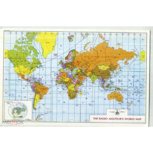     РК радиокарточка Карта мира Италия 13.10.1994  