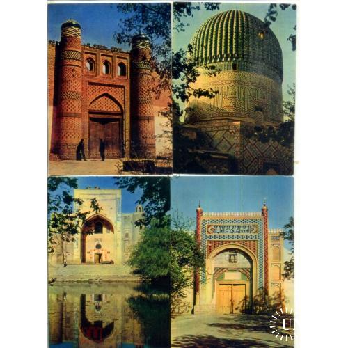Самарканд Бухара Хива - набор 25 открыток 1968 фото Шагина Узбекская ССР  
