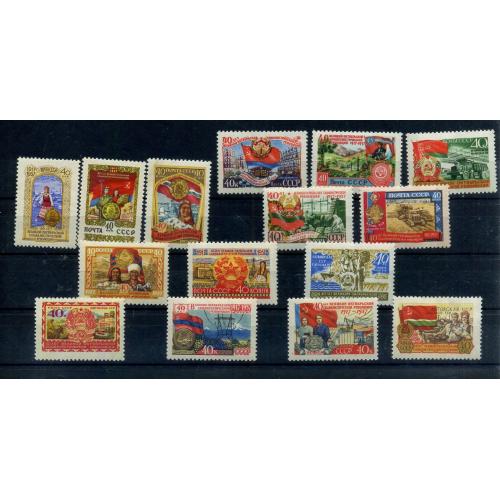 серия марок №№ 1970-1984 40 лет Великой Октябрьской революции 1957 MNH 