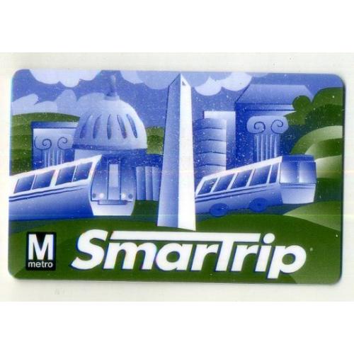 США Вашингтон пластиковая карточка проезд Метро 0243 / метрополитен