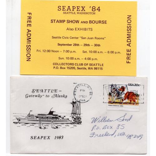 США выставка Seapex 1983 Сиэтл – ворота на Аляску КПД прошел почту, флот , корабль