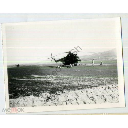 Вертолет на плато Средняя Азия 9х12 см в2  