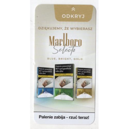 вкладыш из пачки из-под сигарет Marloro Gold 100 мм Польша